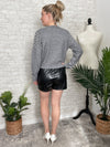 Snowflake Pearl Sweater Gray