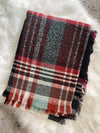Cuddle Up Scarf Black + Marooon