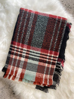 Cuddle Up Scarf Black + Marooon