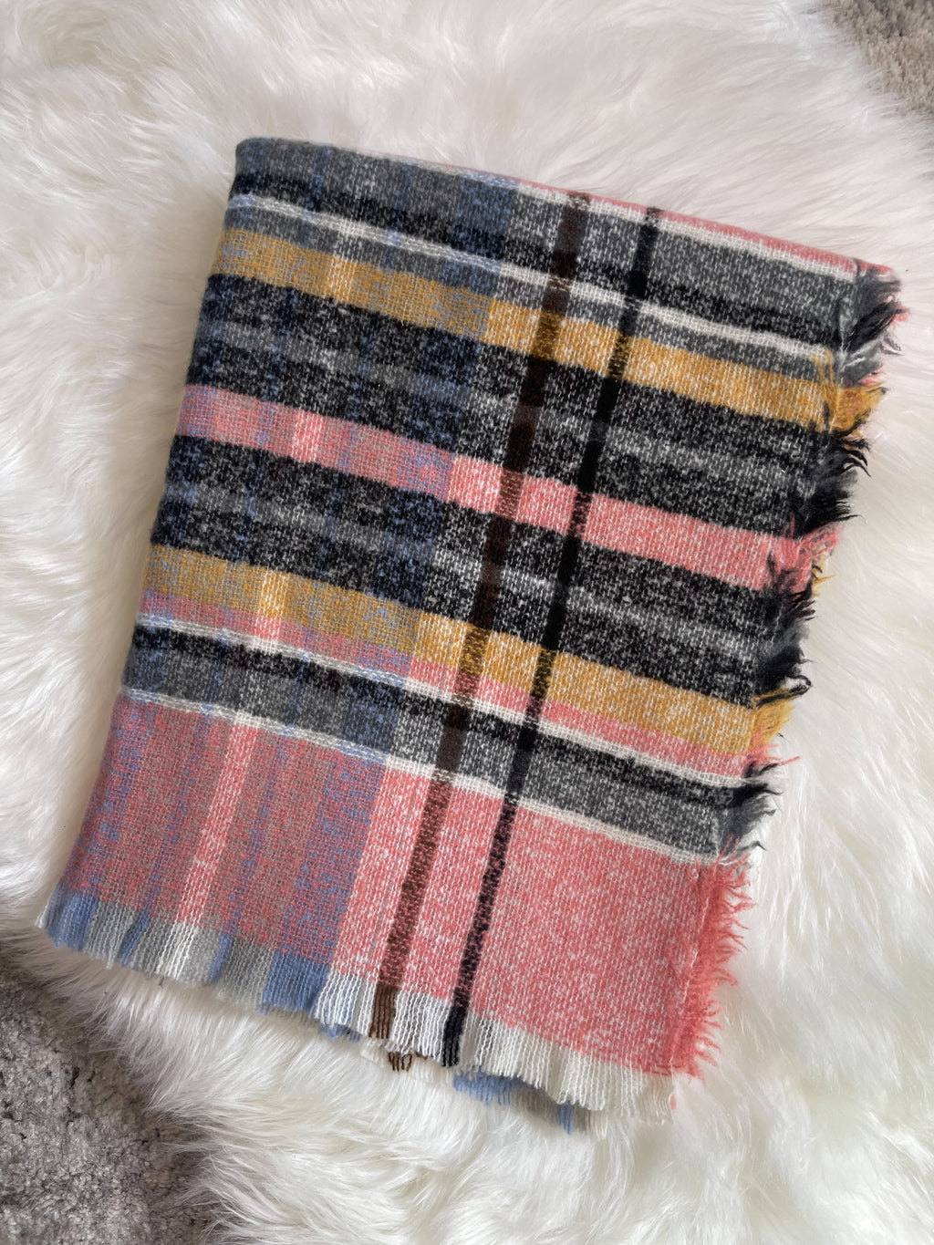 Cuddle Up Scarf Red + Mustard