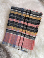 Cuddle Up Scarf Red + Mustard