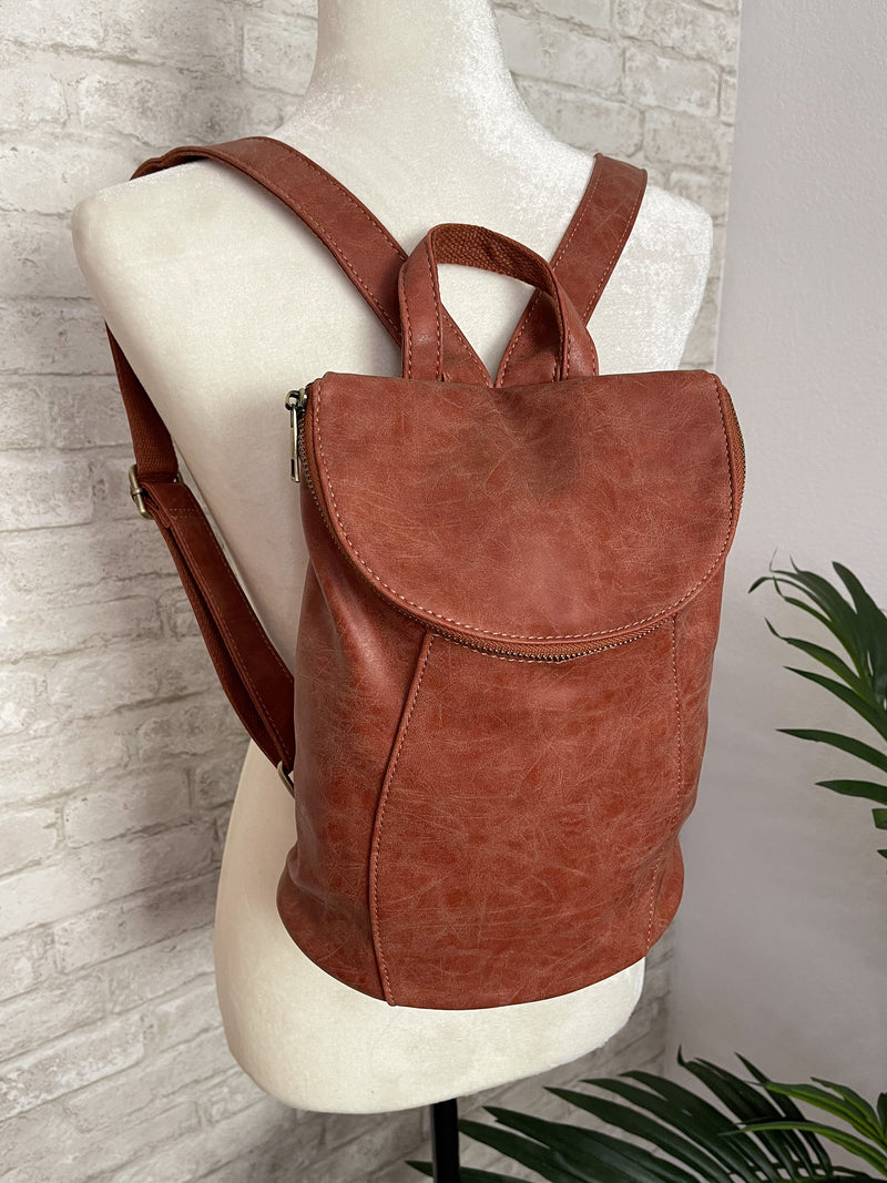 Alyssa Distressed Backpack Clay