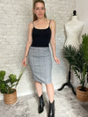 Debbie Black + White Plaid Skirt
