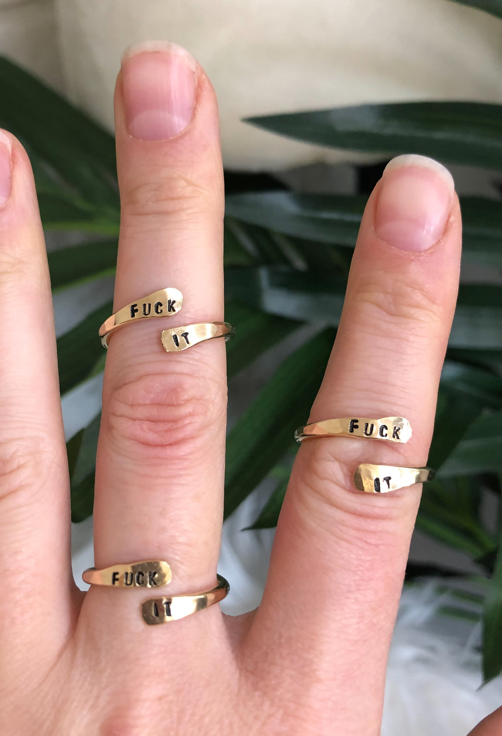 Fuck It Ring Gold