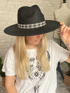 Alexis Wide Brim Hat Black
