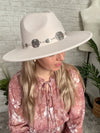 Sophia Wide Brim Chain Hat Ivory