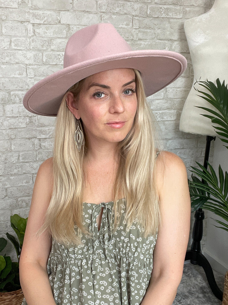 Sarita Wide Brim Hat Lilac Blush