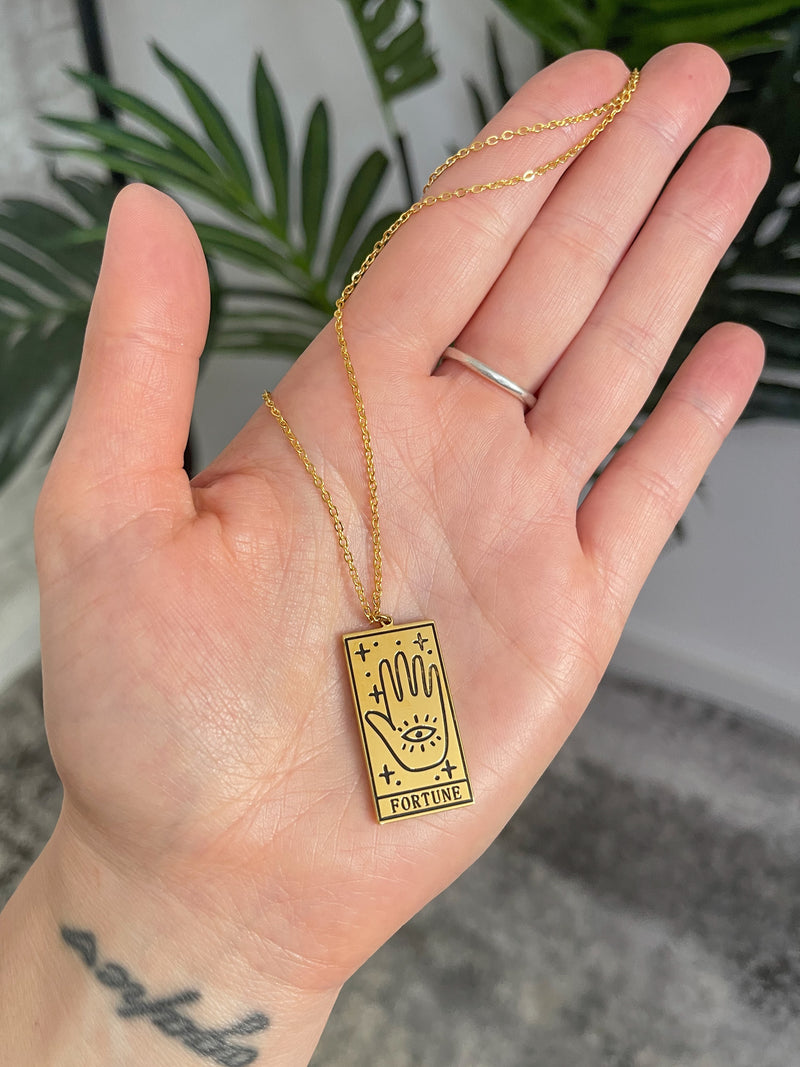 Fortune Tarot Necklace Gold