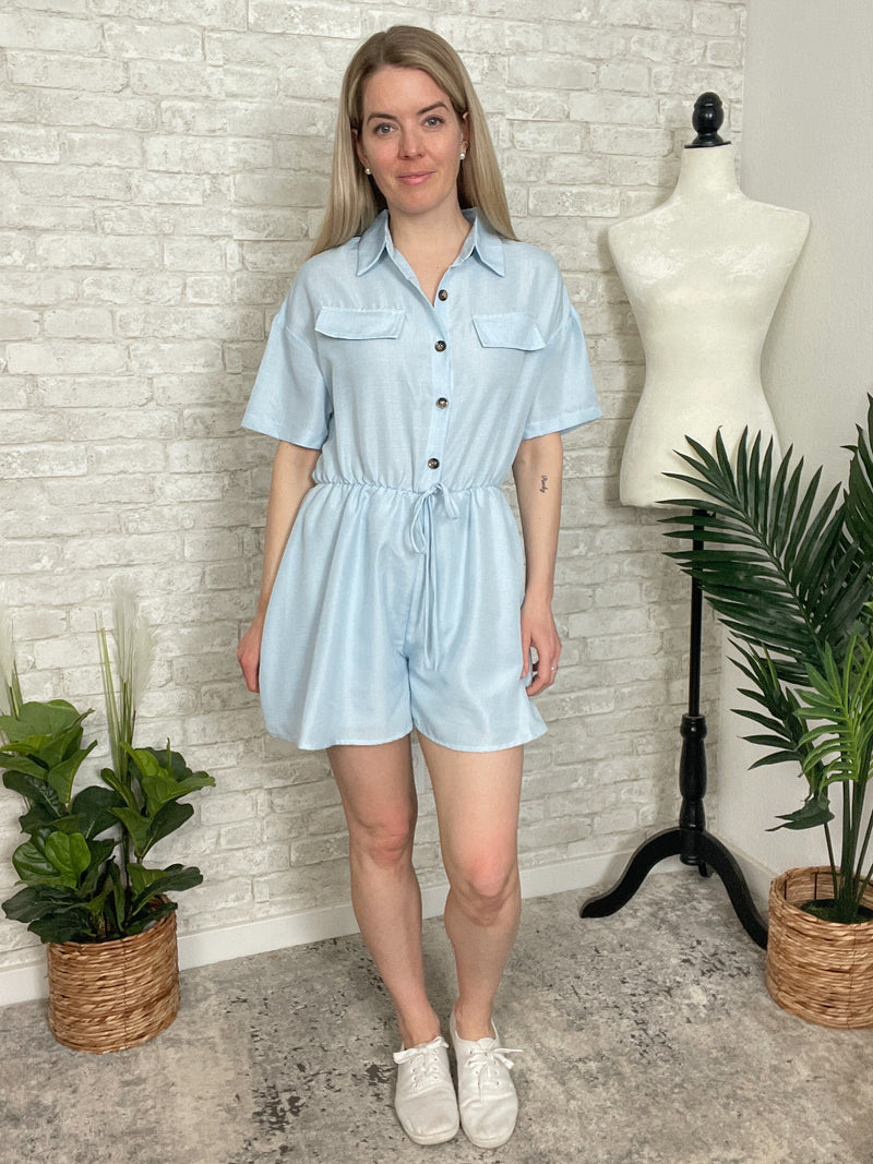 Bella Blue Coverall Romper