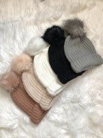 Fuzzy Pom-Pom Beanie