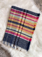 Cuddle Up Scarf Navy + Pink