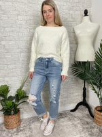 Distressed Boyfriend Jeans