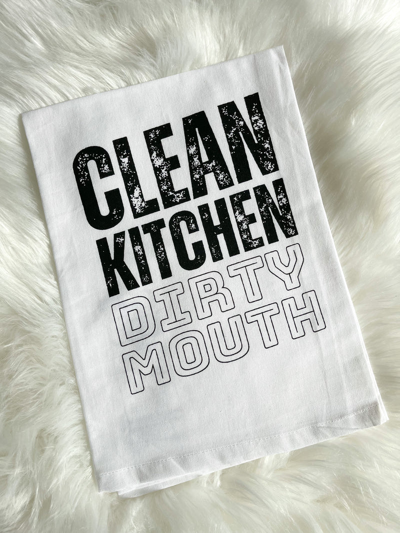 Clean Kitchen Dirty Mouth Dish Towel