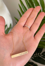 Eat A Dick Bar Necklace Gold Fill